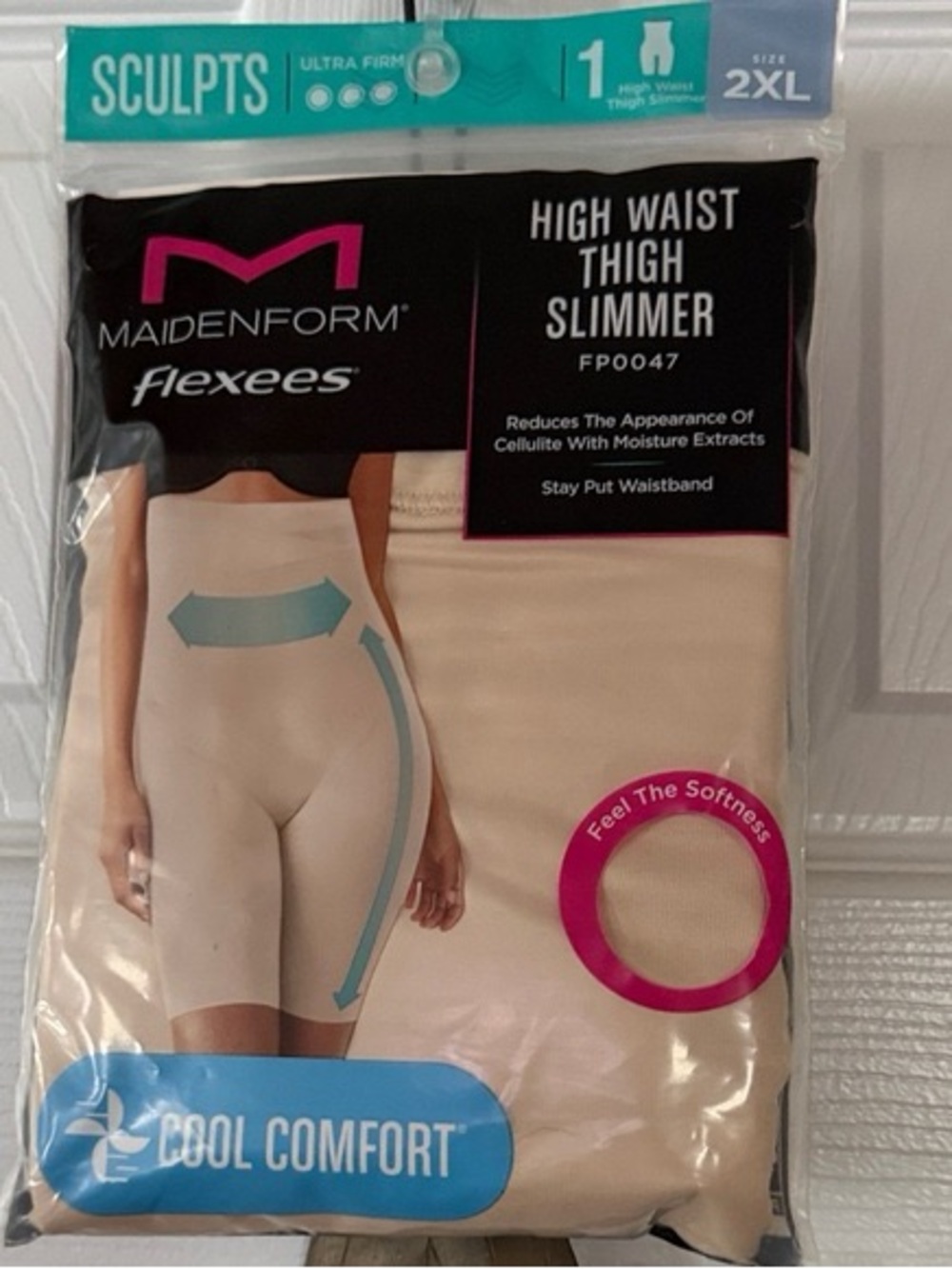 Maidenform Flexees High Waist Thigh Slimmer in Beige
